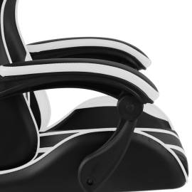 Scaun de racing, negru și alb, piele ecologică, 5 image