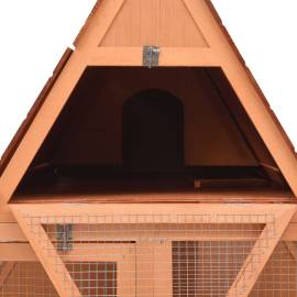 Cușcă de iepuri, 152x127x109,5 cm, lemn masiv de brad, 7 image