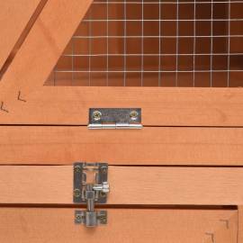 Cușcă de iepuri, 152x127x109,5 cm, lemn masiv de brad, 2 image