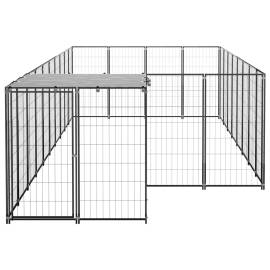 Padoc pentru câini, negru, 10,89 m², oțel, 3 image