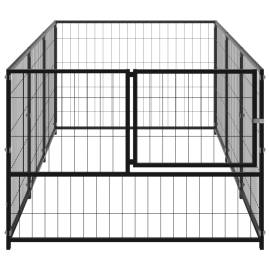 Padoc pentru câini, negru, 3 m², oțel, 3 image