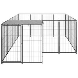 Padoc pentru câini, negru, 8,47 m², oțel, 3 image