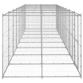 Padoc pentru câini de exterior, 19,36 m², oțel galvanizat, 3 image