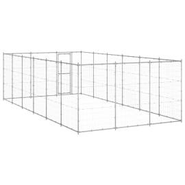 Padoc pentru câini de exterior, 21,78 m², oțel galvanizat, 4 image