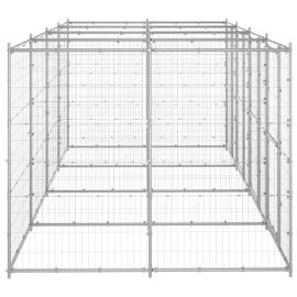 Padoc pentru câini de exterior, 9,68 m², oțel galvanizat, 3 image