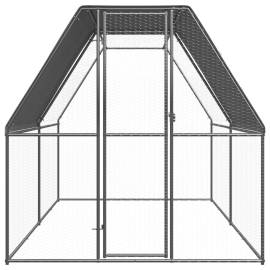Coteț de exterior pentru păsări, 2x4x2 m, oțel zincat, 2 image