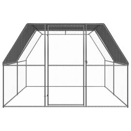 Coteț de păsări pentru exterior, 3x4x2 m, oțel zincat, 2 image