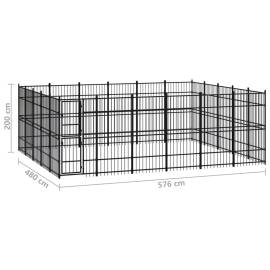Padoc pentru câini de exterior, 27,65 m², oțel, 7 image