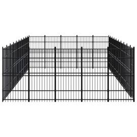 Padoc pentru câini de exterior, 46,08 m², oțel, 3 image