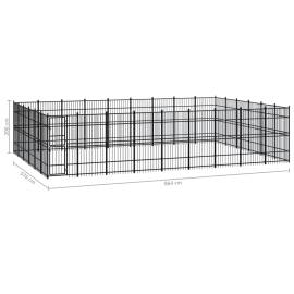 Padoc pentru câini de exterior, 49,77 m², oțel, 7 image