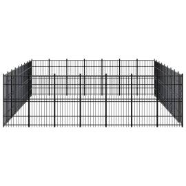 Padoc pentru câini de exterior, 58,06 m², oțel, 3 image