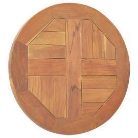 Blat de masă, 40 cm, lemn masiv de tec, rotund, 2,5 cm, 4 image