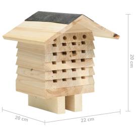 Casă de albine, 22x20x20 cm, lemn masiv de brad, 9 image