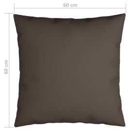 Perne decorative, 4 buc., gri taupe, 60x60 cm, material textil, 6 image