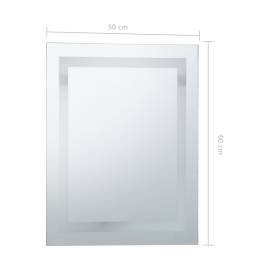 Oglindă cu led de baie cu senzor tactil, 50 x 60 cm, 9 image