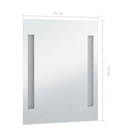 Oglindă cu led de perete de baie, 50 x 60 cm, 8 image