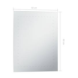Oglindă cu led de perete de baie, 50 x 60 cm, 7 image
