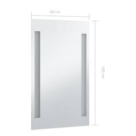 Oglindă cu led de perete de baie, 60 x 100 cm, 8 image