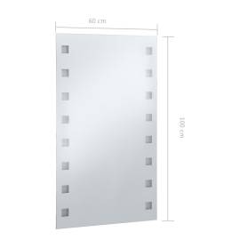 Oglindă cu led de perete de baie, 60 x 100 cm, 8 image