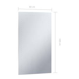 Oglindă cu led de perete de baie, 60 x 100 cm, 7 image