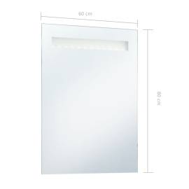 Oglindă cu led de perete de baie, 60 x 80 cm, 7 image