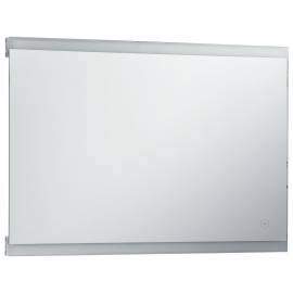 Oglindă cu led de perete de baie cu senzor tactil, 100 x 60 cm, 3 image