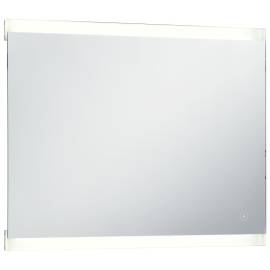 Oglindă cu led de perete de baie cu senzor tactil, 80 x 60 cm, 4 image
