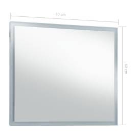 Oglindă cu led de perete pentru baie, 80 x 60 cm, 8 image