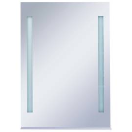 Oglindă cu led de perete pentru baie cu raft, 50 x 70 cm, 3 image