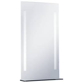 Oglindă cu led de perete pentru baie cu raft, 60 x 100 cm, 4 image