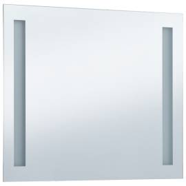 Oglindă de perete de baie cu led, 80 x 60 cm, 3 image