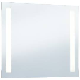 Oglindă de perete de baie cu led, 80 x 60 cm, 4 image