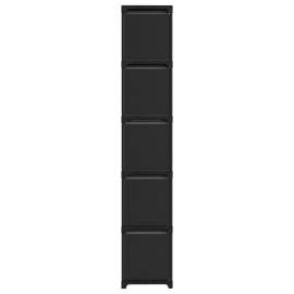 Raft expunere 15 cuburi, cutii, negru, 103x30x175,5 cm, textil, 4 image