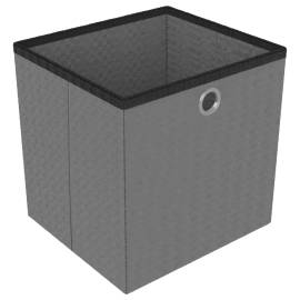 Raft expunere 15 cuburi, cutii, negru, 103x30x175,5 cm, textil, 8 image