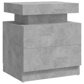 Noptieră, gri beton, 45x35x52 cm, pal, 2 image