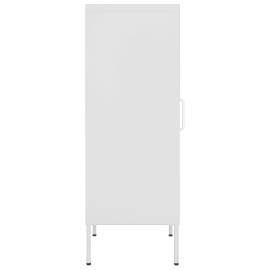 Dulap de depozitare, alb, 42,5x35x101,5 cm, oțel, 5 image
