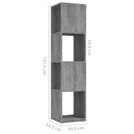 Dulap rotativ, gri beton, 34,5x34,5x147,5 cm, pal, 7 image