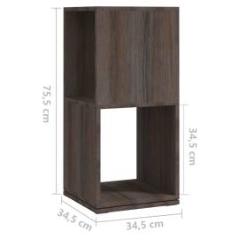 Dulap rotativ, gri/stejar sonoma, 34,5x34,5x75,5 cm, pal, 7 image