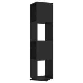 Dulap rotativ, negru, 34,5x34,5x147,5 cm, pal, 2 image