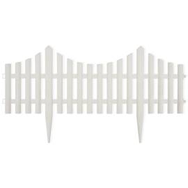 Gard pentru peluză alb 17 buc / 10 m, 2 image