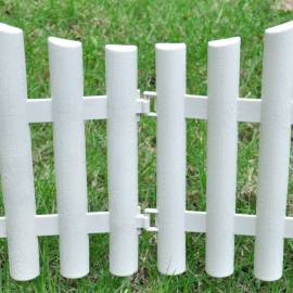 Gard pentru peluză alb 17 buc / 10 m, 5 image