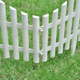 Gard pentru peluză alb 17 buc / 10 m, 4 image