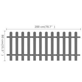 Gard din șipci, 200 x 80 cm, wpc, 5 image