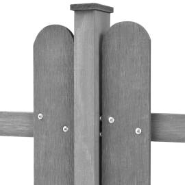 Gard din șipci cu stâlpi, 3 buc., 600x60 cm, wpc, 3 image