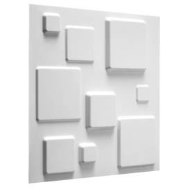 Wallart lambriuri 3d model squares, 12 buc. ga-wa09