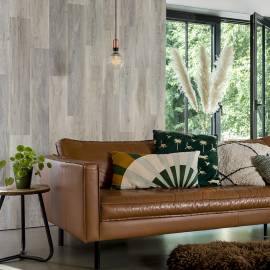 Wallart panouri perete aspect de lemn, decolorat, stejar tip hambar, 6 image