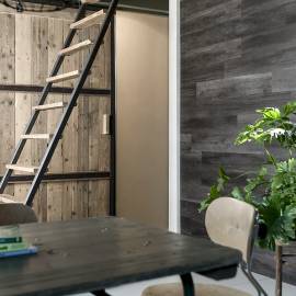 Wallart panouri perete aspect lemn, negru cărbune, stejar tip hambar, 4 image