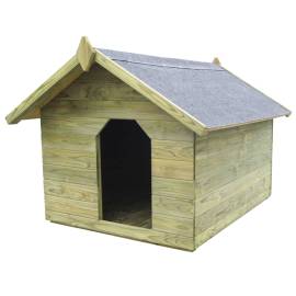 Cușcă câine de grădină, acoperiș detașabil, lemn de pin tratat