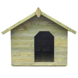 Cușcă câine de grădină, acoperiș detașabil, lemn de pin tratat, 2 image