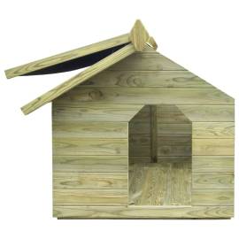 Cușcă câine de grădină, acoperiș detașabil, lemn de pin tratat, 4 image